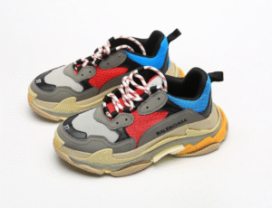 Balenciaga Triple S Cinza Vermelho Azul
