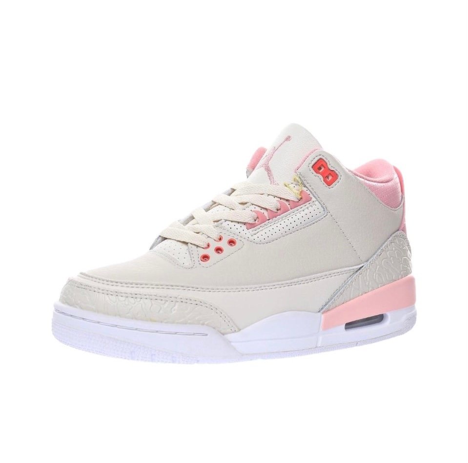 Jordan Air Jordan 3 Rosa Ferrugem Branco e rosa