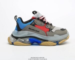 Balenciaga Triple S Azul-acinzentado vermelho