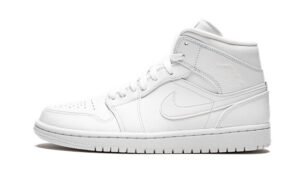 Air Jordan 1 Mid “Triple White” 554724-129
