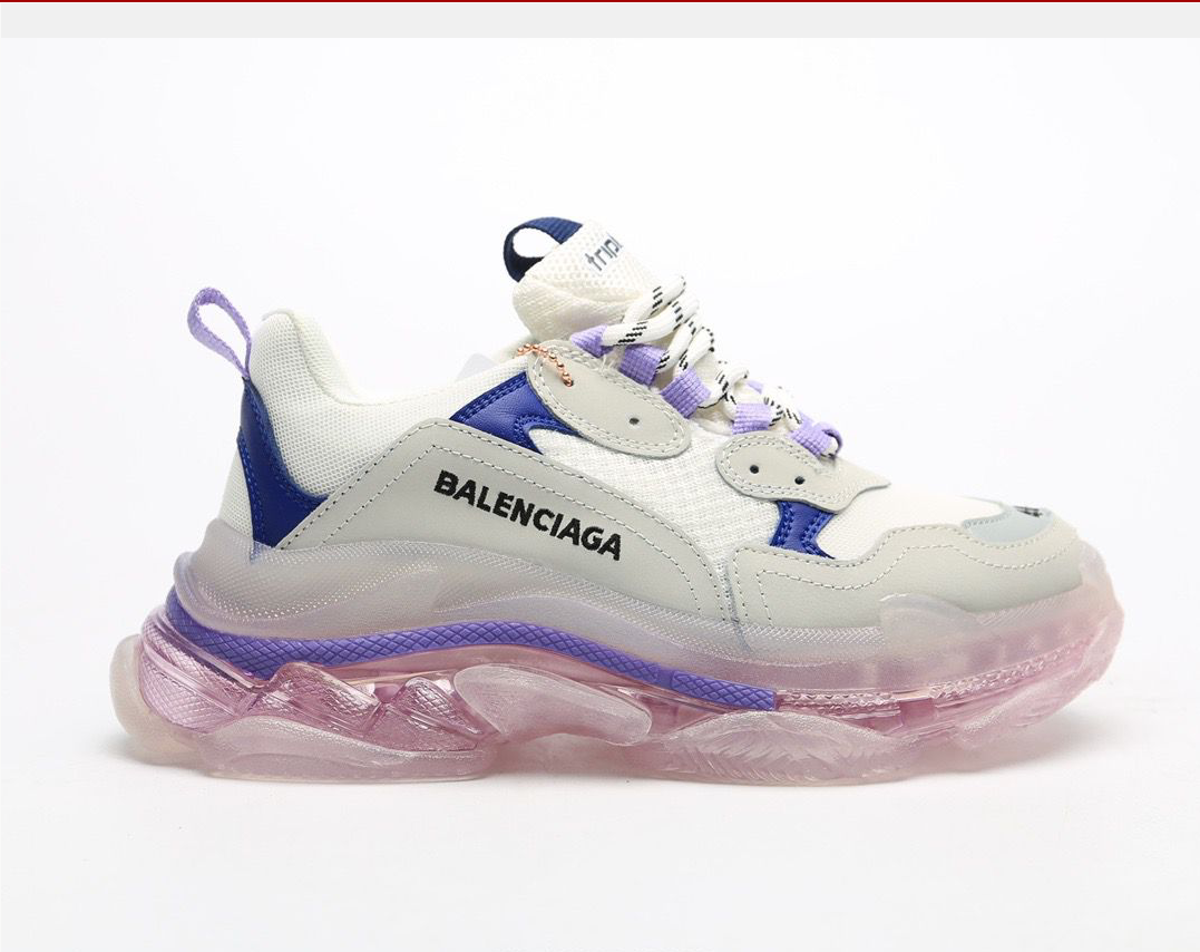 Balenciaga Triple S Branco Roxo - Imagem 2