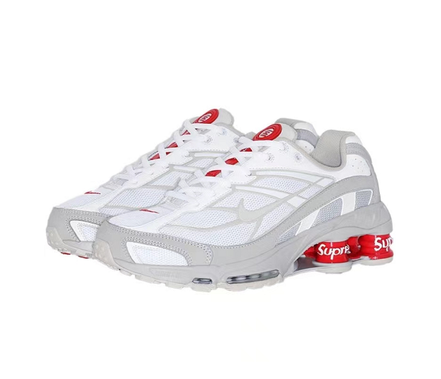 Nike Shox Ride 2 SP Supreme Branco Cinza Vermelho - Imagem 2