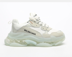 Balenciaga Triple S com sola transparente branca