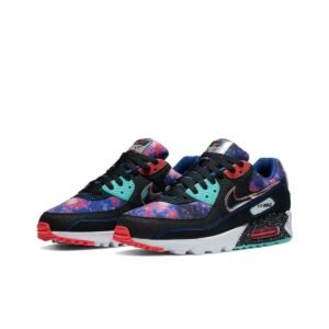 Air Max 90 Galaxy Preto Azul Prata